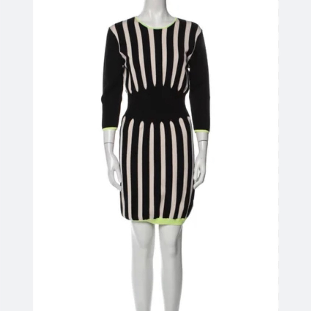 TED Baker black white striped knit sweater dress